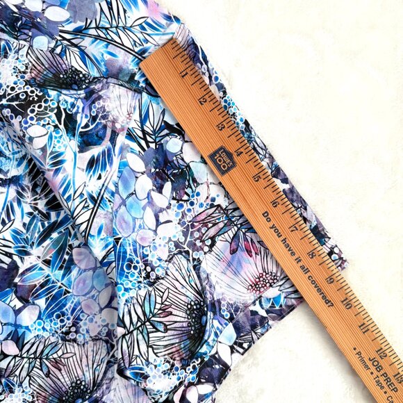 Robert Graham Camasa Shirt Mens L Blue Multicolor Tropical Floral Classic Fit - Picture 9 of 11